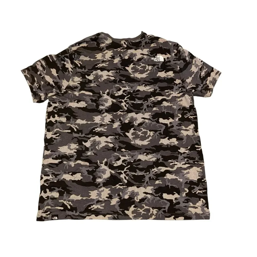 The North Face Simple Dome Grey Black Camouflage Print T-Shirt Men's Size XXL